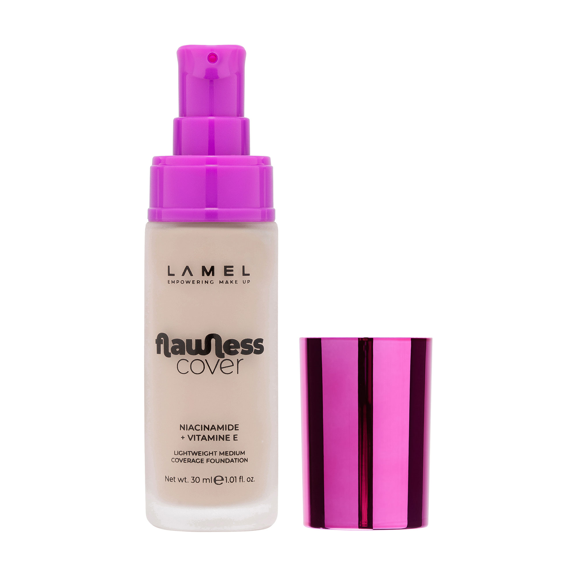 Тональна основа для обличчя LAMEL Make Up Flawless Cover Lightweight Medium Coverage Foundation 03, 30 мл